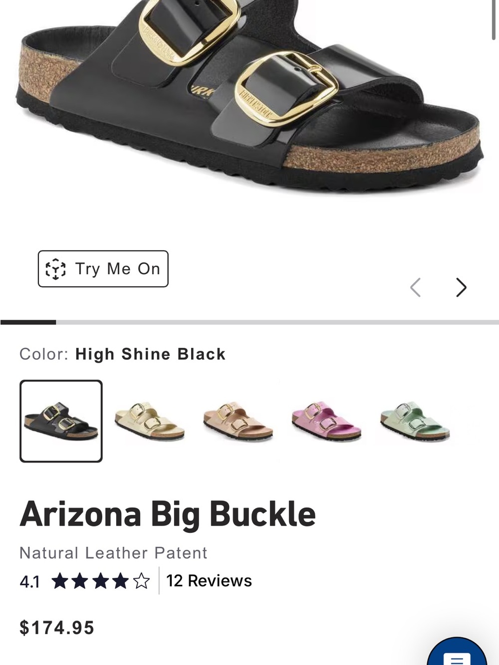Birkenstock Arizona sandals High Shine Black with Gold Buckles